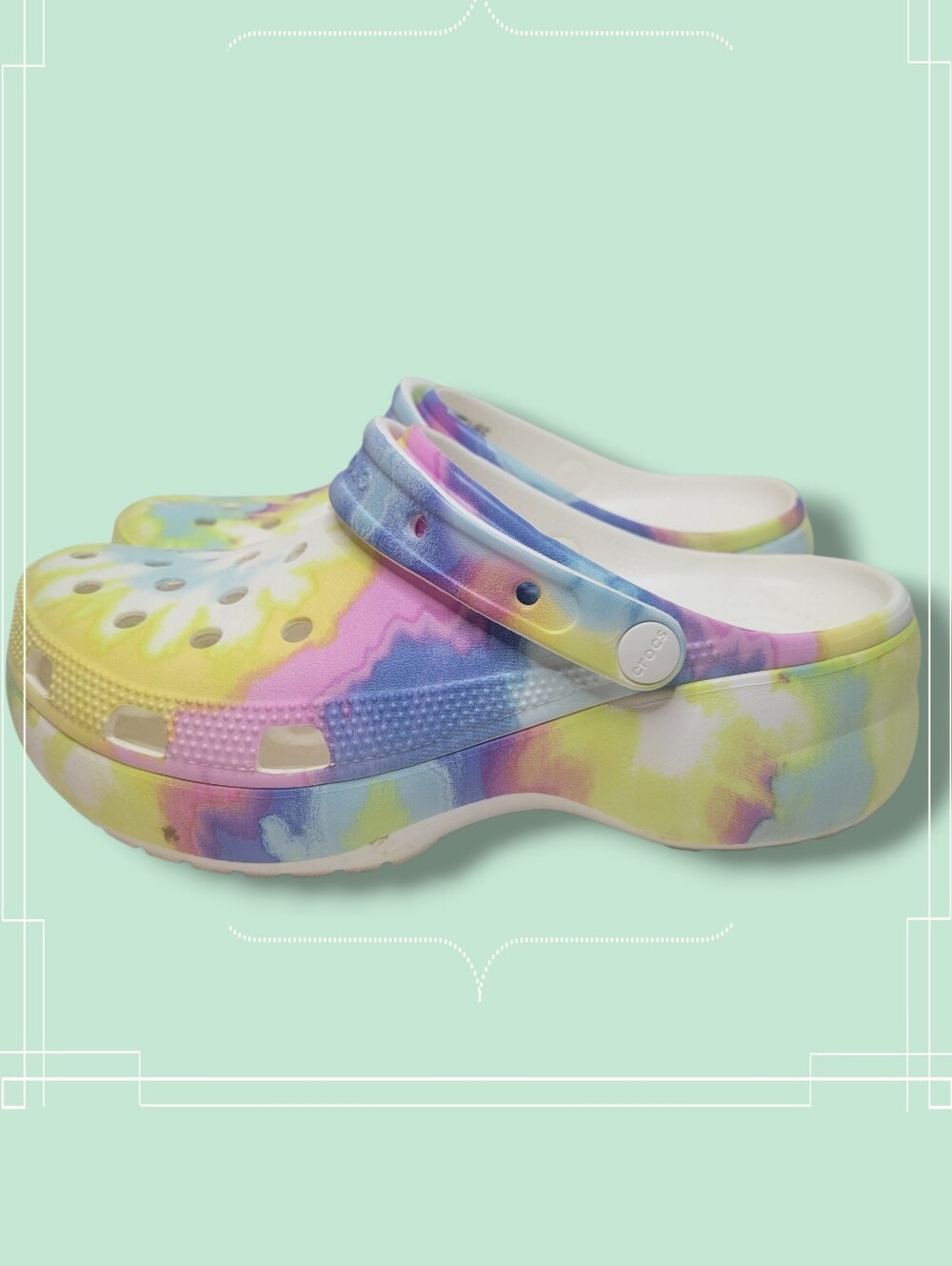 Tiedye Megacrush Crocs